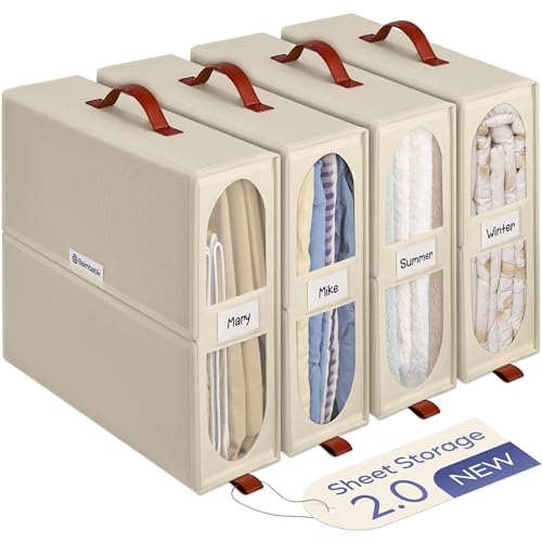 Bed Sheet Organizer Storage Boxes