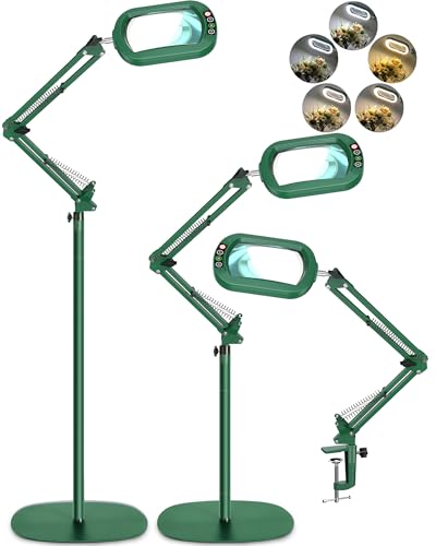 Rectangle Magnifying Glass with Light and Stand Swing Arm