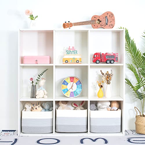 3 Pack Cotton Rope Shelf Storage Baskets