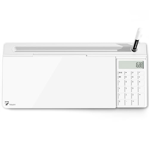 Glass Desk Whiteboard with Storage