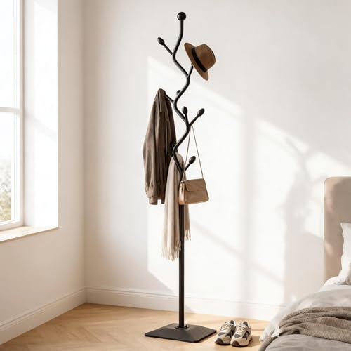 Tree shaped coat rack stand