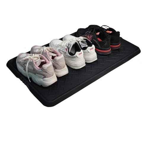 Rubber Boot Tray Shoes Tray for Entryway Multipurpose Boot Mat Tray with Raised Edge Indoor Outdoor Boot Mat for Shoes 27.5x16 Inches