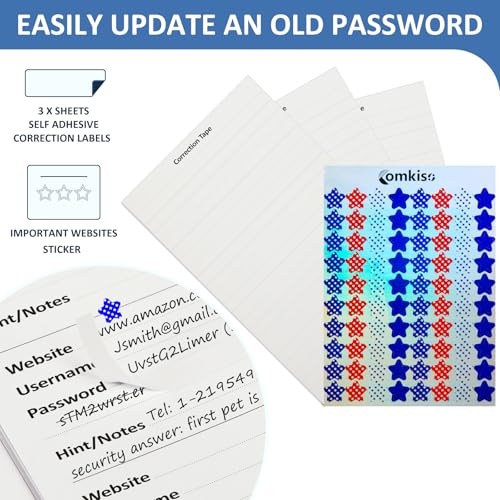 Password Book with Individual Alphabetical Tabs Laminated
