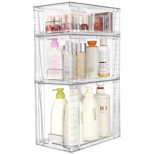 Easily Assemble Clear Storage Dawers Set