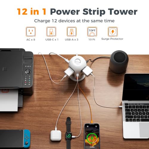 Tower Surge Protector Power Strip