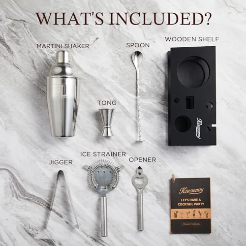 Cocktail Shaker Set Bartender Kit with Stand
