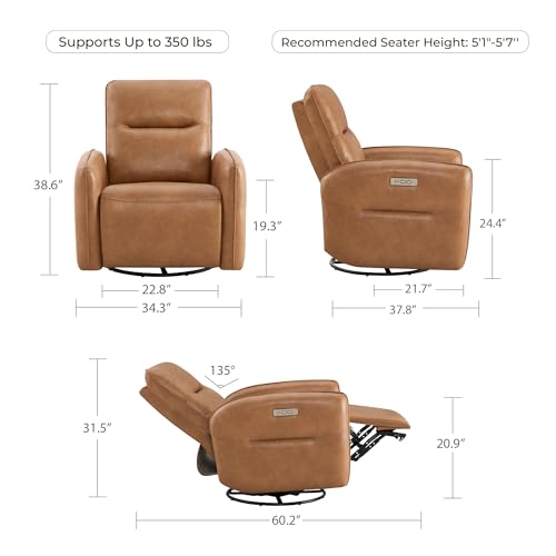 Leather Power Recliner Chair for Living Room