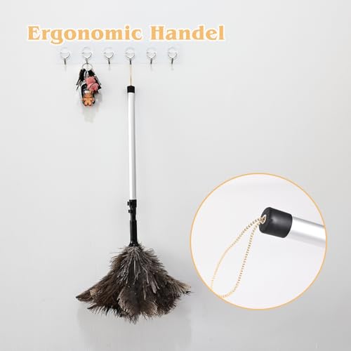 Extendable White Lambswool Duster