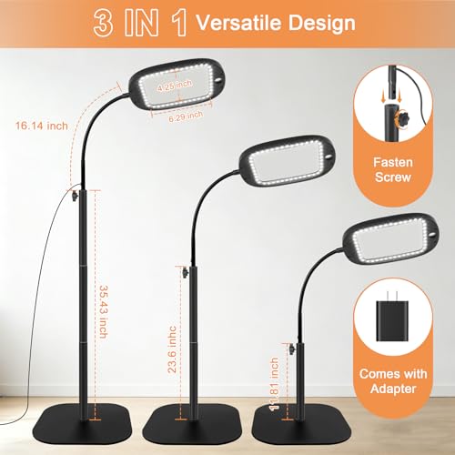 30X 10X Floor Magnifying Glass with Light and Stand