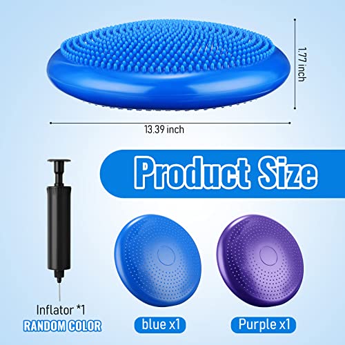 2 Pcs Balance Disc Kids Inflated Wobble Cushion