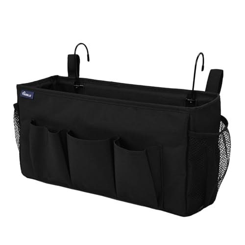 Bedside Organizer with Hook Bedside Caddy Hanging Storage Bag with Adjustable Straps and Water Bottle Holder for Home College Dorm Bunk Bed Accessories