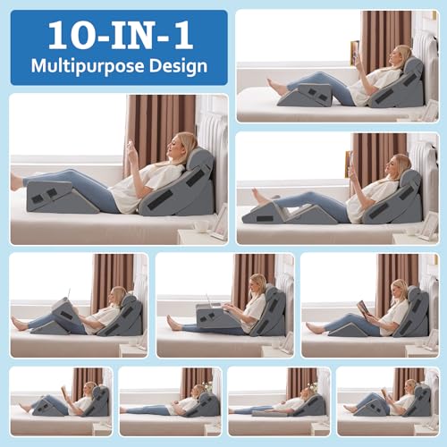 5pcs Bed Wedge Pillow Set
