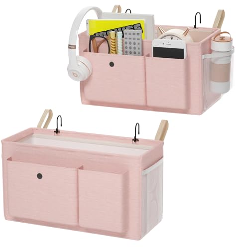 Bedside Caddy Bedside Organizer with Fixed Straps & Water Bottle Holder