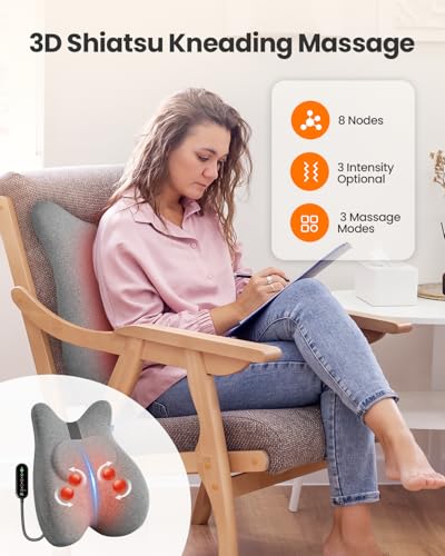 Heated Lumbar Support Pillow for Office Chair