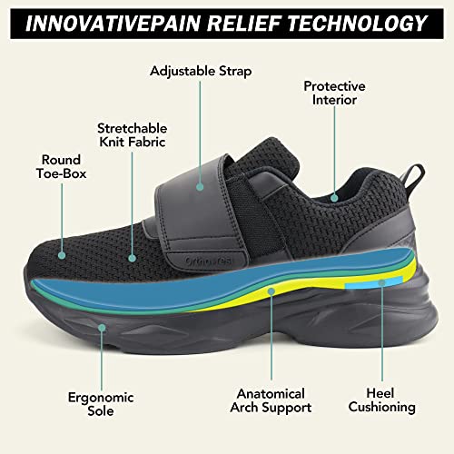 Women Diabetic Shoes with Adjustable Closure Orthopedic Walking Shoes for Edema Plantar Fasciitis Bunions Arthritis Swollen Feet