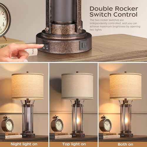 Farmhouse Table Lamps for Living Room
