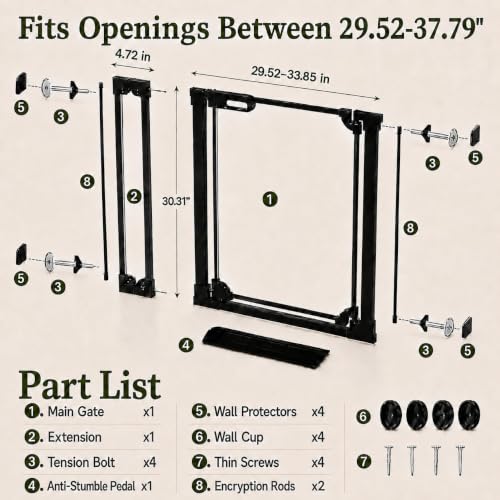 Clear Baby Gate for Stairs Modern Design Acrylic Auto Close Pet Gate