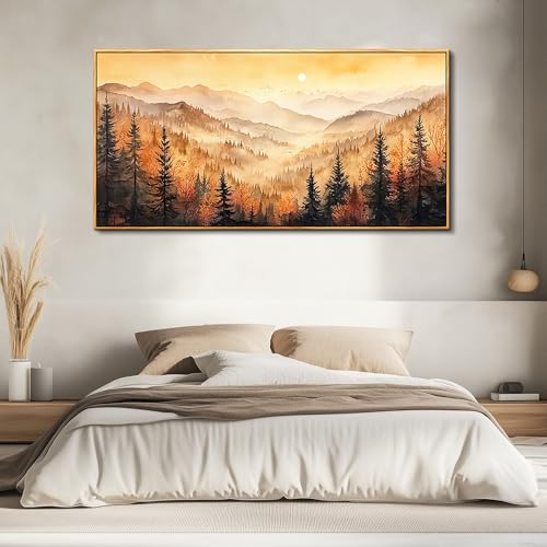 Wood Framed Canvas Wall Art for Living Room Wall Decor for Bedroom Office Wall Decoration White Flower Painting Farmhouse Pictures Artwork Room Aesthetic Home Decor 20x40 in