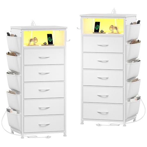 Night Stand Set 2 with Charging Station