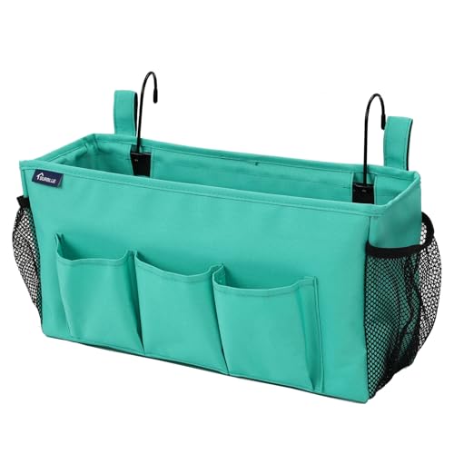 Bedside Organizer with Hook Bedside Caddy Hanging Storage Bag with Adjustable Straps and Water Bottle Holder for Home College Dorm Bunk Bed Accessories