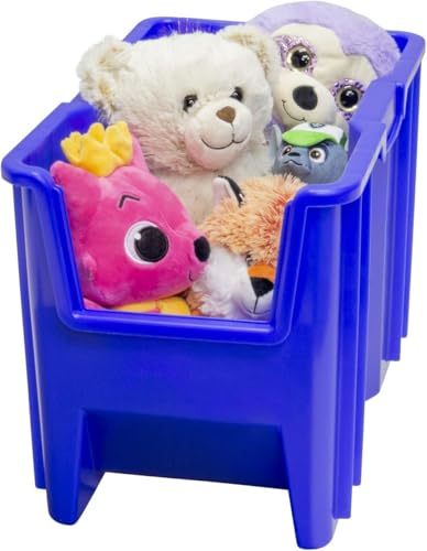 1301 Stak-N-Store Heavy Duty Stackable Open Front Plastic Storage Container Bin