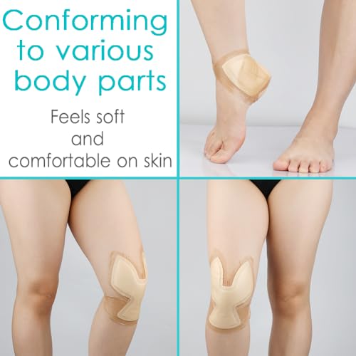 Heel Bordered Silicone Foam Dressing Waterproof Adhesive Sacral Bandages with Absorbent Padding for Elbow Wrist Foot Pressure Bed Sore Hip Knee Replacement Surgery