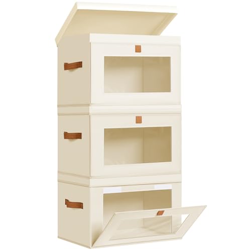 Front Opening Storage Bins with Lids