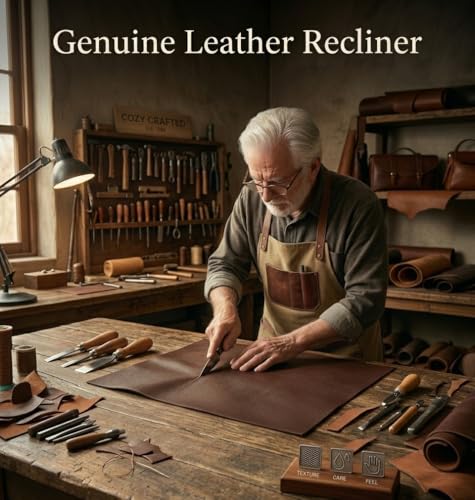 Genuine Leather Recliner Chair for Adults
