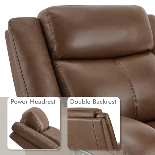 Genuine Leather Power Recliner Chairs for Adults