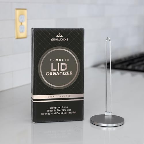 Tumbler Lid Organizer for Cabinet & Countertop