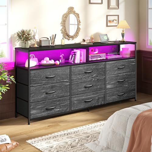 55" W Dresser for Bedroom with 9 Drawer