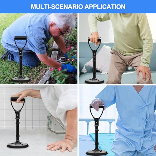 Upgraded Portable Standing Aid with Integrated Reinforced Fixation Buttons and Oversized 7" Base