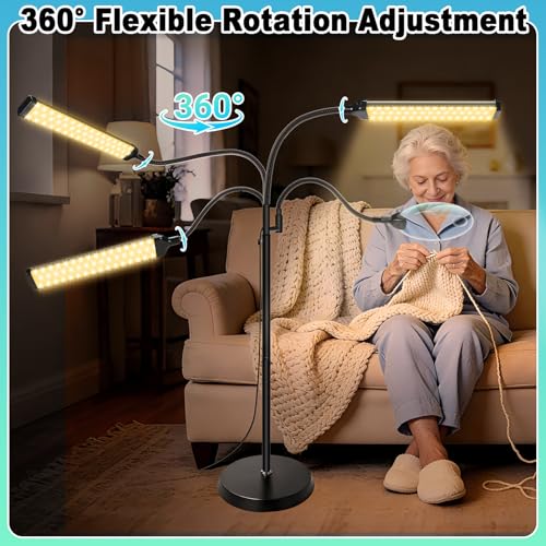 10X 30X Floor Magnifying Glass with Light and Stand