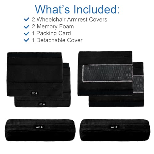 Wheelchair Armrest Pads Covers Fuzzy Desk Chair Arm Pads Soft
