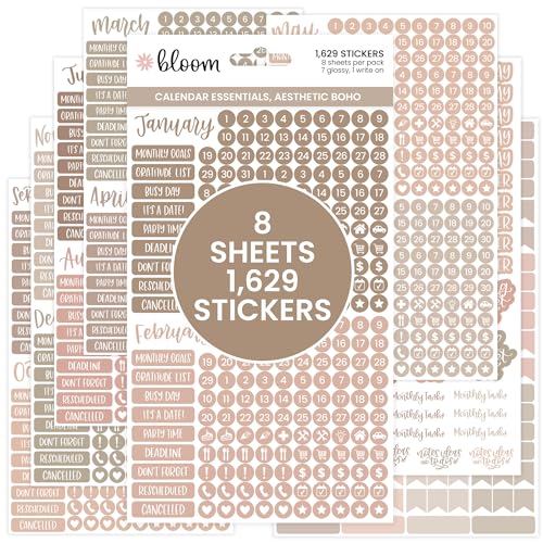 Calendar Essentials Planner Stickers