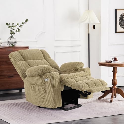 Dual Motor Power Lift Recliner Chair with Massage and Heat for Elderly People