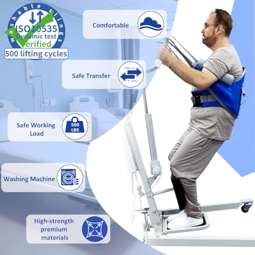 Sit to Stand Lift Patient Aid Padded Sling and Stand Assist with Back Support