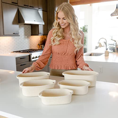 Rectangle Rope Baskets Set of 5
