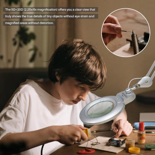 Bifocal Magnifying Lamp with Clamp