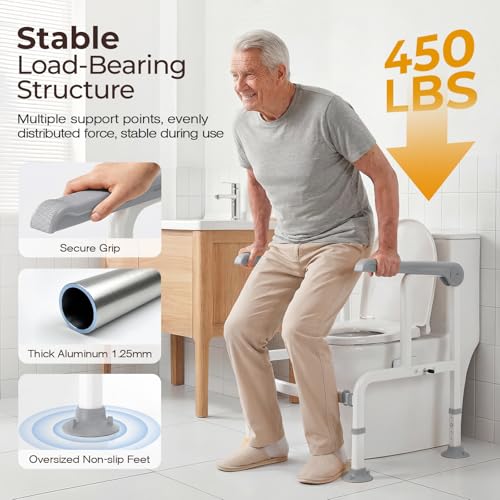 Toilet Safety Rails for Seniors with Glow
