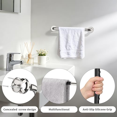 Shower Grab Bar with Rubber Grip