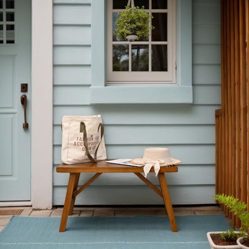 Handcrafted Solid Wood Bench 24AT7PV6