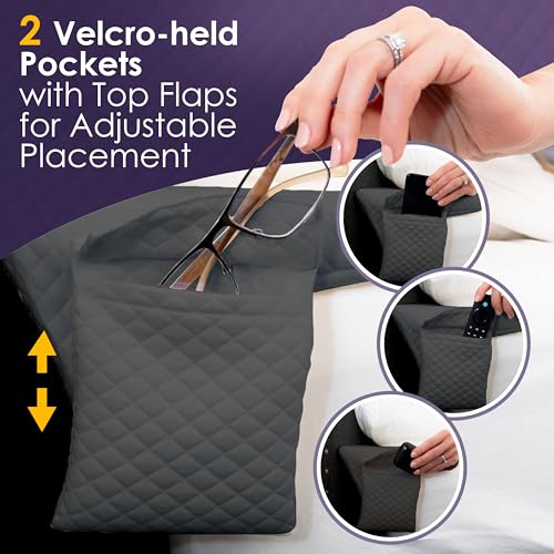 Bed Wedge Pillow for Headboard Gap Up to 7"