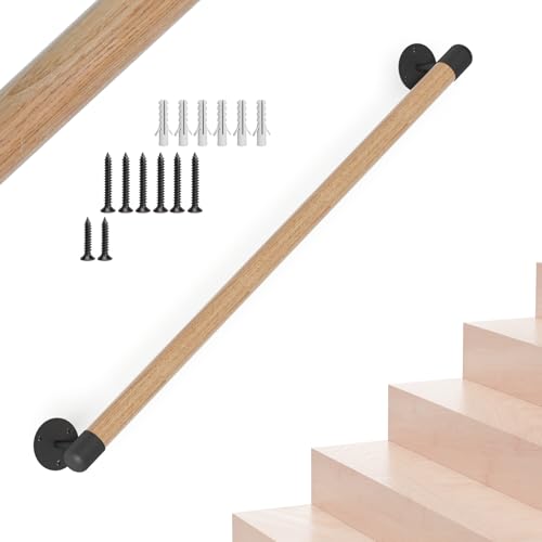 Round Wooden Stair Handrail