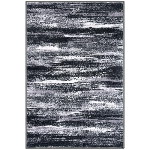 Washable Abstract Rug Non Slip
