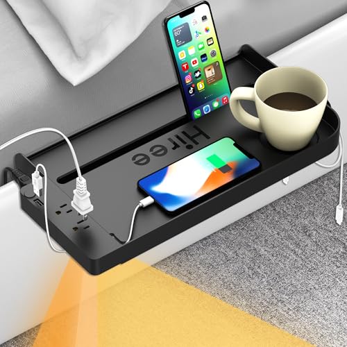 Bedside Shelf for Dorm Bunk Bed with USB Charging Port and AC Outlets