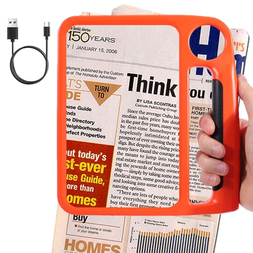 5X 10X Full Page Magnifying Glass for Reading