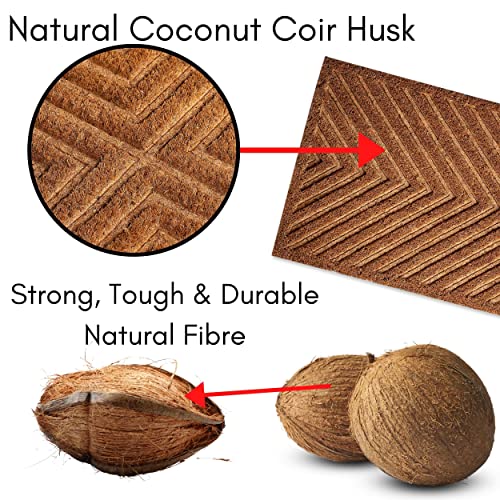 Rubber Boot & Shoe Tray with Coir Insert