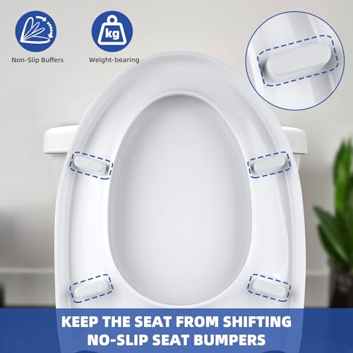 Toilet Seat Elongated with Slow Close Hinges Compatible with TOTO