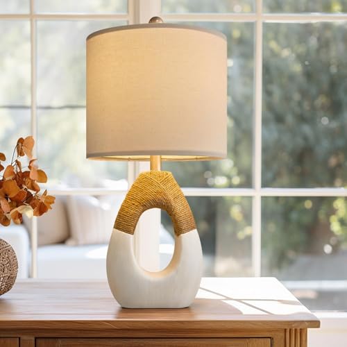 Boho Table Lamps Bedroom Living Room Set 2 Sleeping and Reading